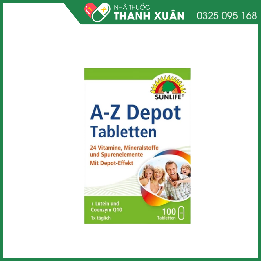Vitamin tổng hợp Sunlife A-Z Depot Tablets giúp tăng cường sức khỏe